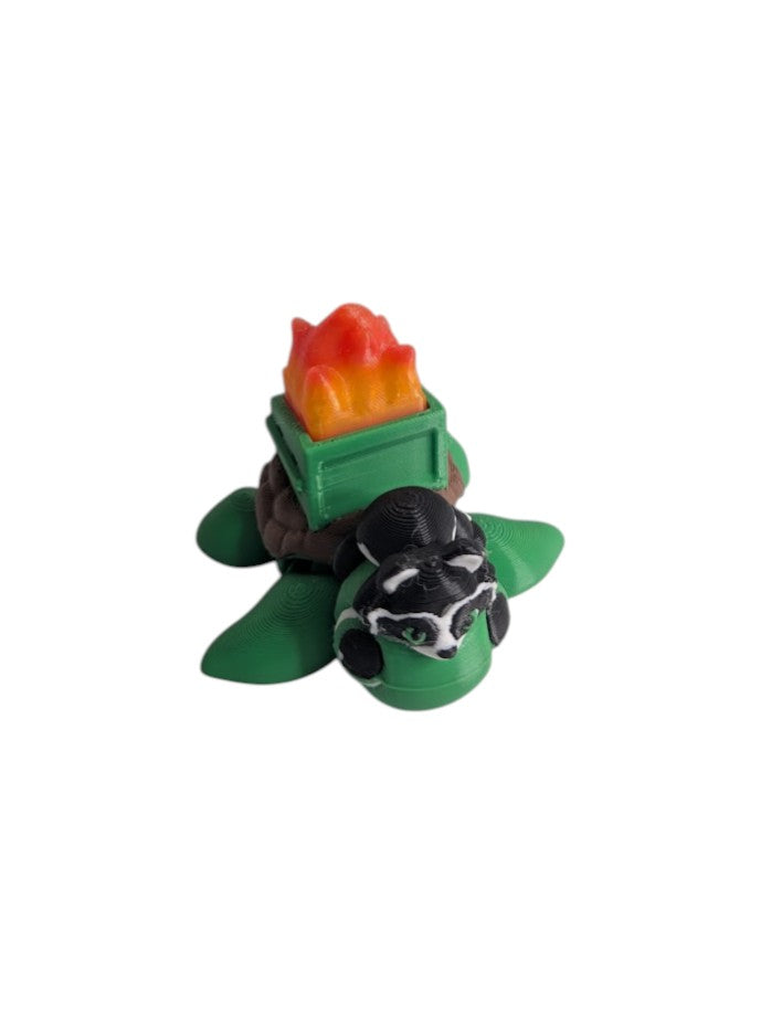 Articulated Dumpster Fire Turtle